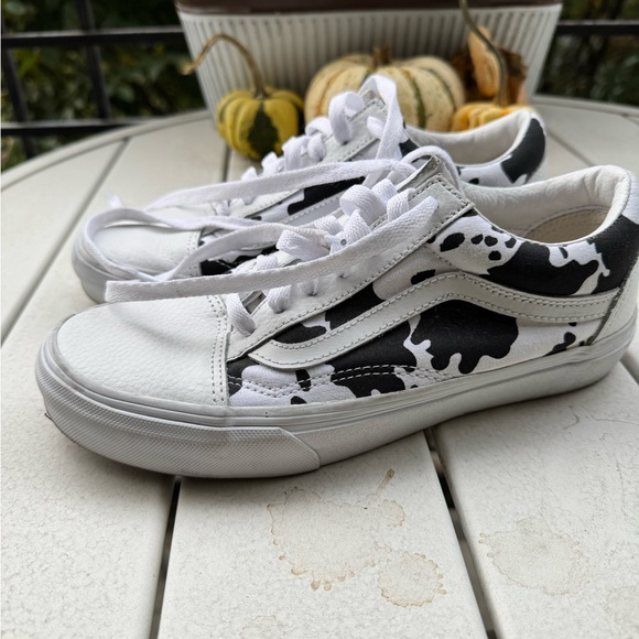Customs Old Skool Cow Print Leather Vans - Picture 9 of 9